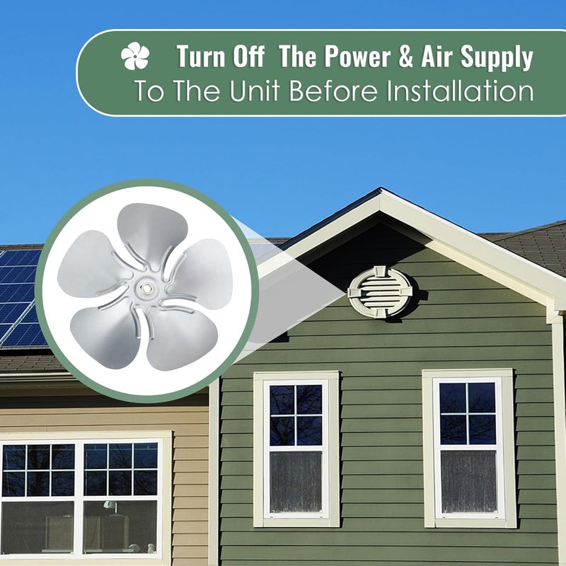 superbobi FB99100 Attic Fan Blade Propeller 12" 32 Degree 5 Blade for 1/2" shaft - Image 5